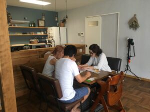 雑誌の取材